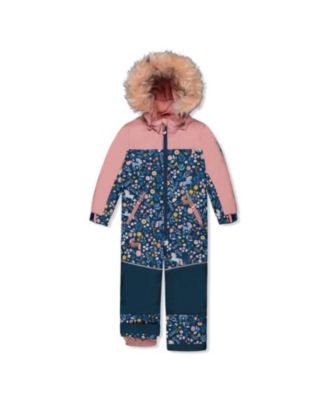 Girls' Discover Unicorn Detachable Hood One Piece Snowsuit - Little Kid, Big Kid