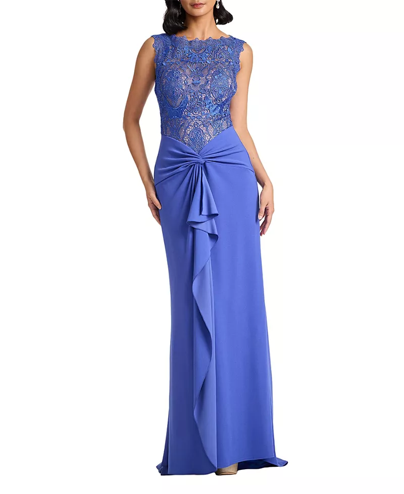 Tadashi Shoji Evelise Lace Cascade Gown