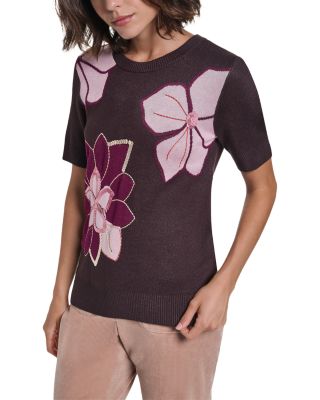 Embellished Short Sleeve Sweater