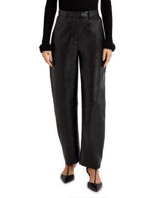 Harlow Faux Leather Barrel Pants