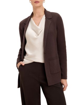 Cotton Blend Knit Blazer