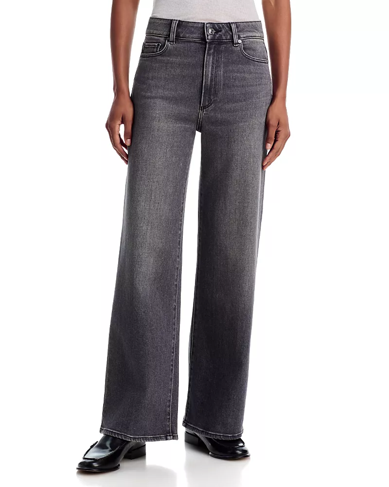 Paige Anessa High Rise Wide Leg Jeans in Malibu Mist