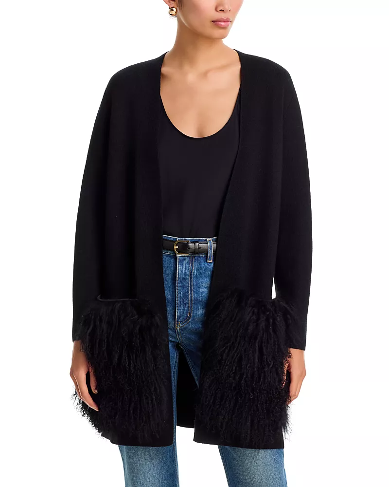 Kobi Halperin Cori Faux Fur Pocket Sweater