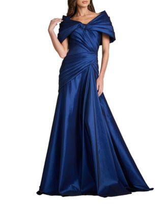  Romina Draped Taffeta Gown