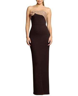  Lorraine Strapless Embellished Gown