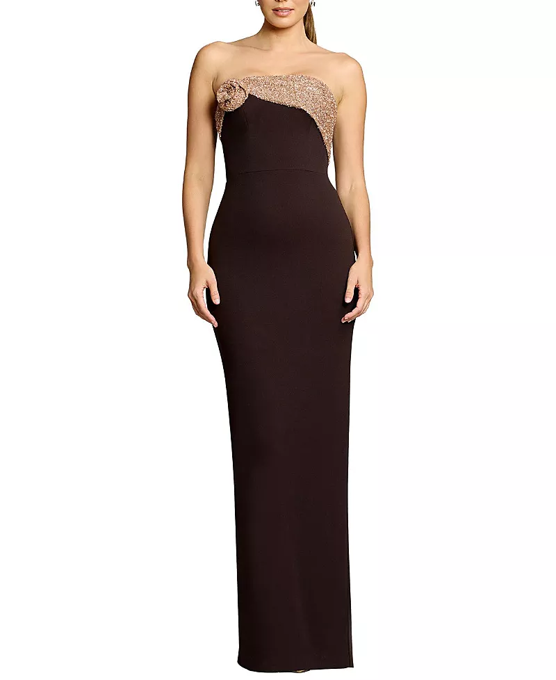 Dress the Population Lorraine Strapless Embellished Gown