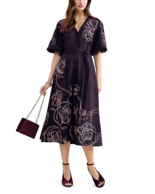 Mabel Print Midi Dress