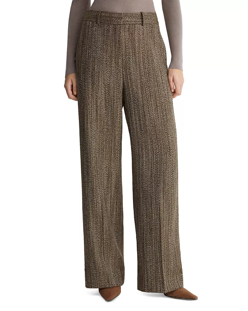 Reiss Inessa Textured Herringbone Trousers