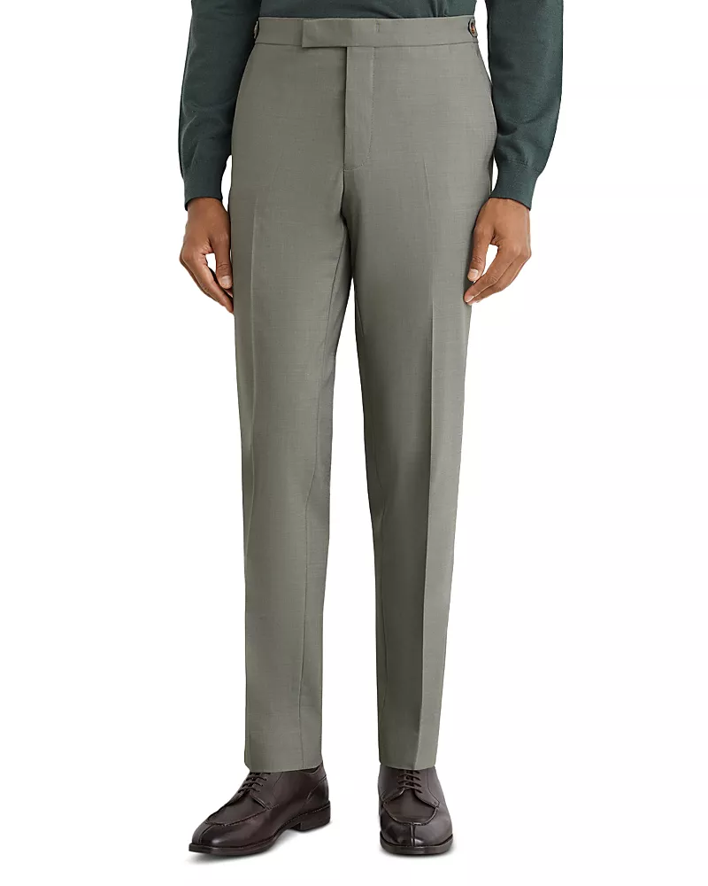 Reiss Grain Tab Waist Tapered Suit Pants