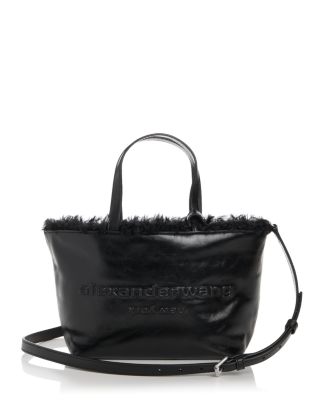 Punch Shearling Lined Leather Tote