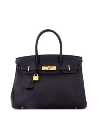 Birkin 30 Handbag Black Togo with Gold Hardware