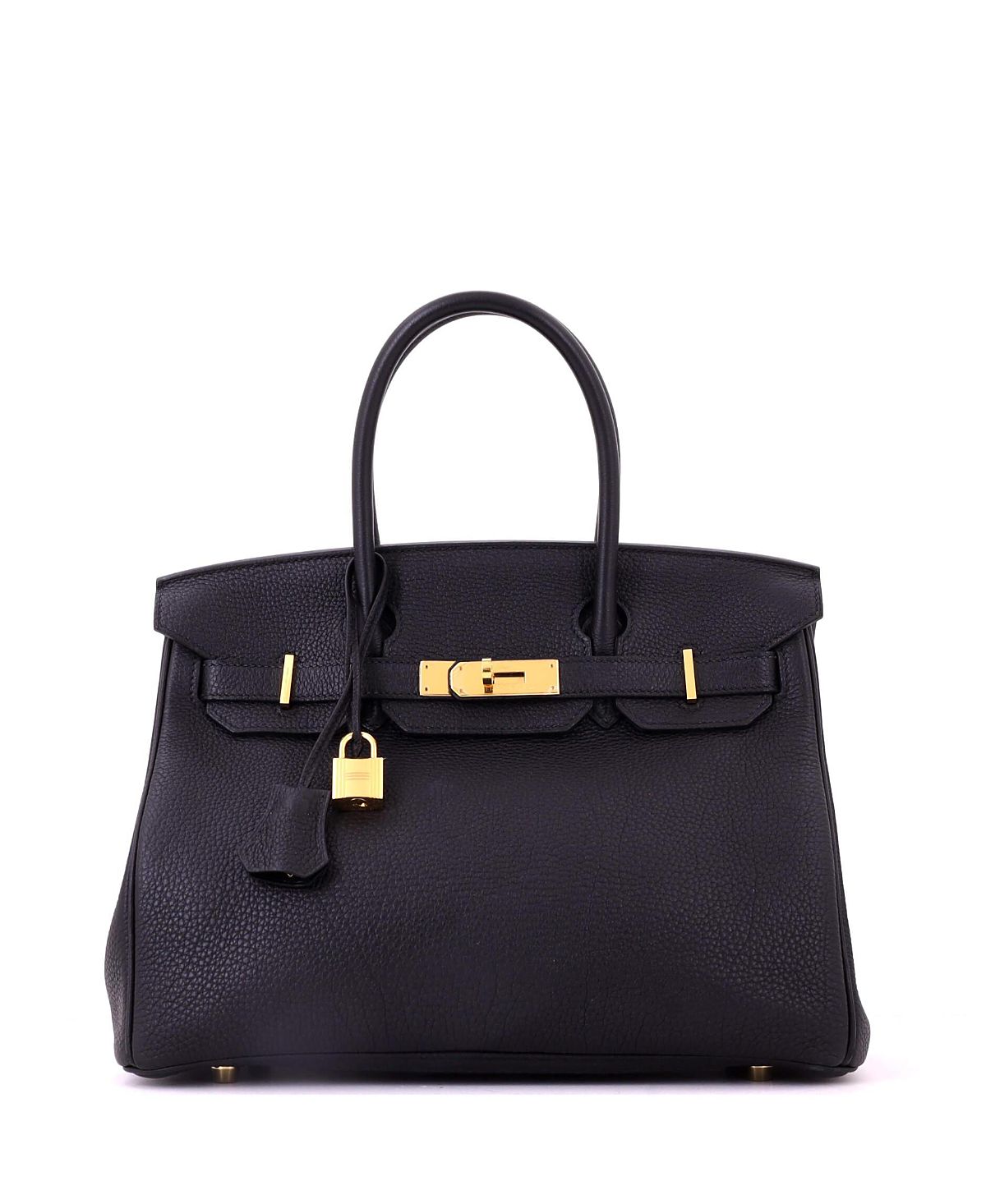 Pre-Owned HERMES Birkin 30 Handbag Black Togo with Gold Hardware