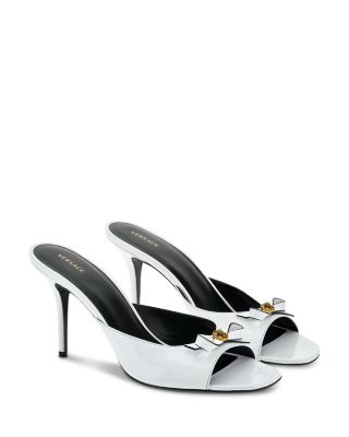 Women's Opera Bow 85 Patent Leather Stiletto Sandals