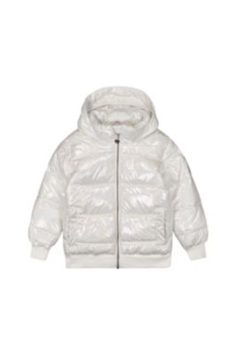 Girls' Glitter Fleece Lined Removable Faux Fur Winter Puffy Jacket - Little Kid