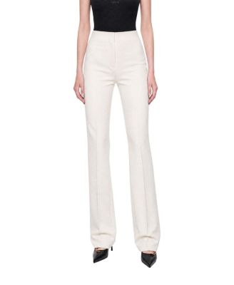  High Waist Slit Hem Trousers