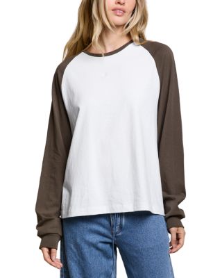 Jacky Cotton Jersey Long Sleeve Crewneck Baseball Tee