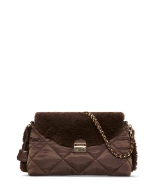 Crosby Lock Shearling Trim Shoulder Bag - Exclusive