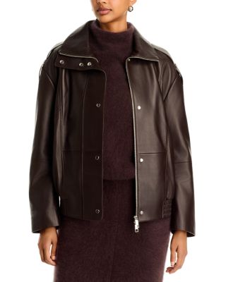 Savani Leather Aviator Jacket - Exclusive