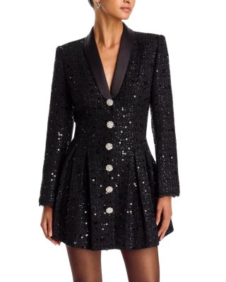 Sequin Tweed Mini Dress - Exclusive