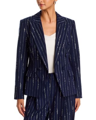 Embellished Pinstriped Blazer - Exclusive