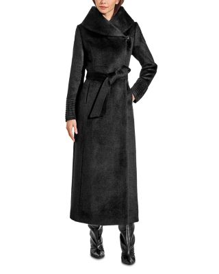 Boucl&eacute; Alpaca Long Hooded Coat