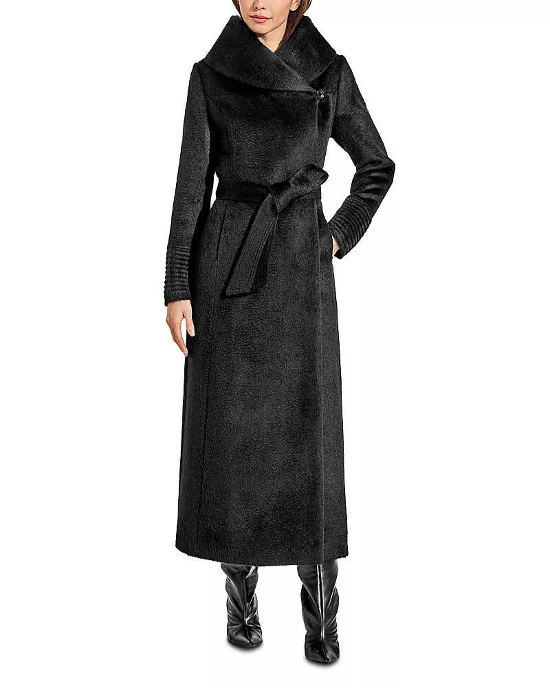 Sentaler Boucle Alpaca Long Hooded Coat