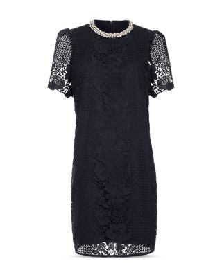 Eloise Embellished Lace Mini Dress
