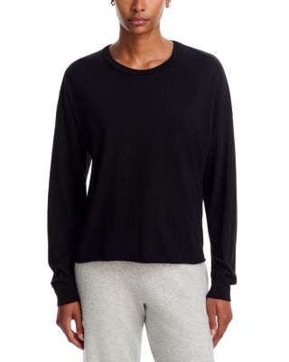 Emma Long Sleeve Cropped Cotton Tee – Exclusive