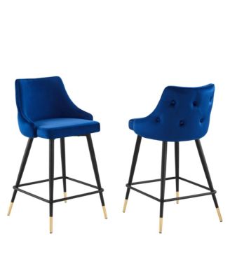  Adorn Performance Velvet Counter Stool, Set of 2