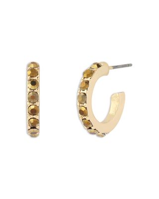Signature Stone Huggie Hoop Earrings 