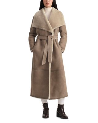 Mackage Marian Shearling Reversible Wrap Coat