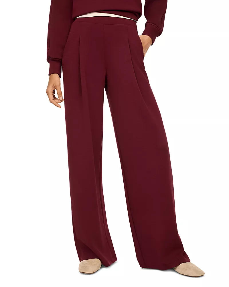 Spanx High-Rise Wide Leg Pleated Pants