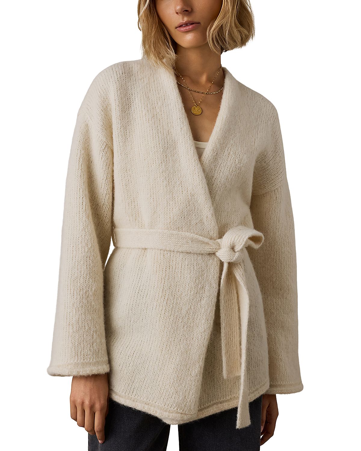 Faherty Apres Alpaca & Cotton Wrap Cardigan