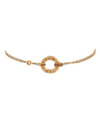  2 Diamonds Love Bracelet 18K Gold with Diamonds