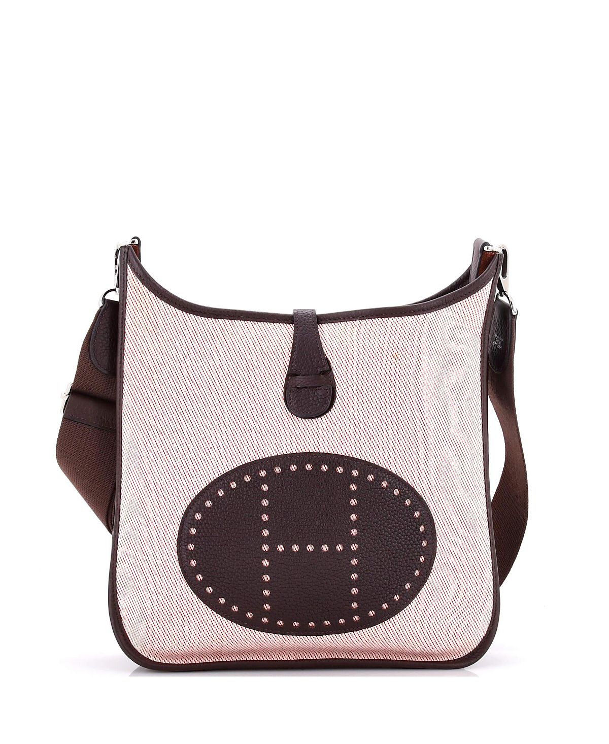 Pre-Owned Hermes Pm Evelyne Bag Gen Iii Toile and Leather