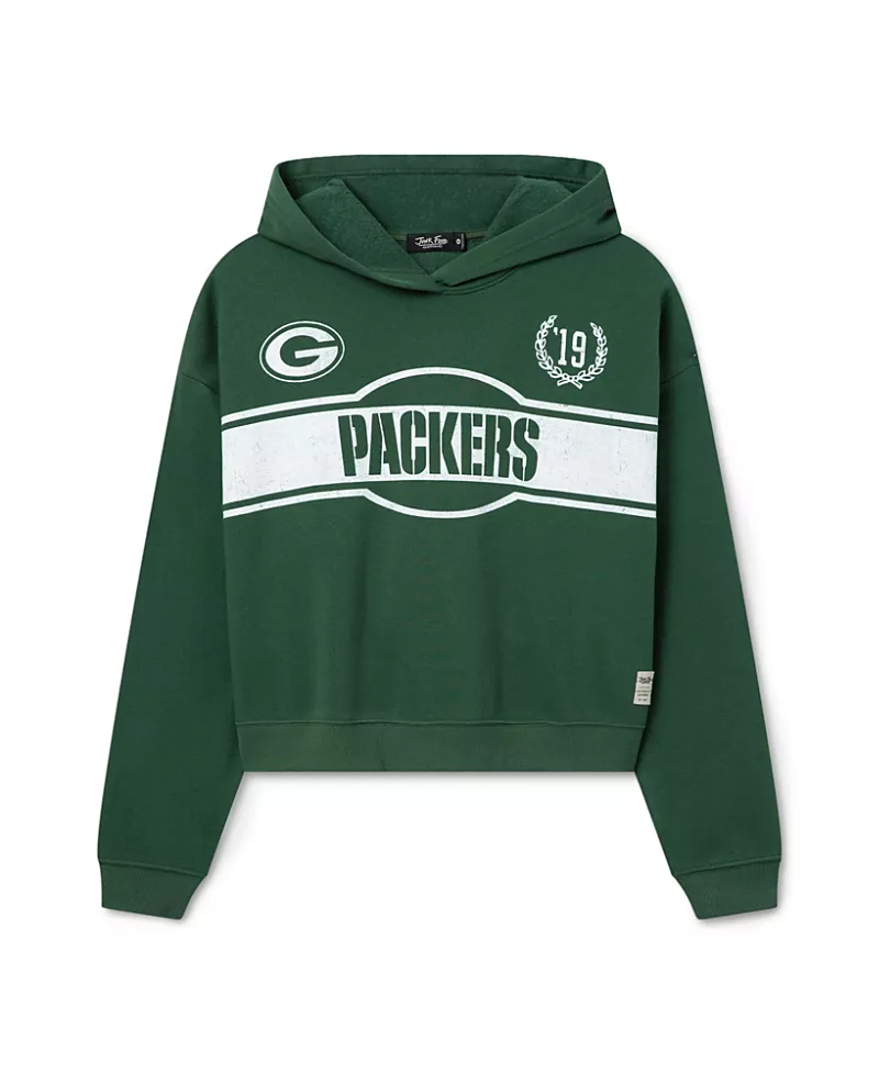 Junk Food Clothing Women's Nfl Green Bay Packers Oversized Crop Hoodie