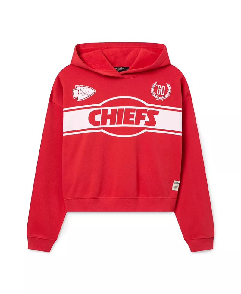 Junk Food Clothing Women's Nfl Kansas City Chiefs Oversized Crop Hoodie