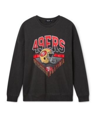 Junk Food Clothing Unisex Nfl San Francisco 49ers Drop Shoulder Crew Fleece