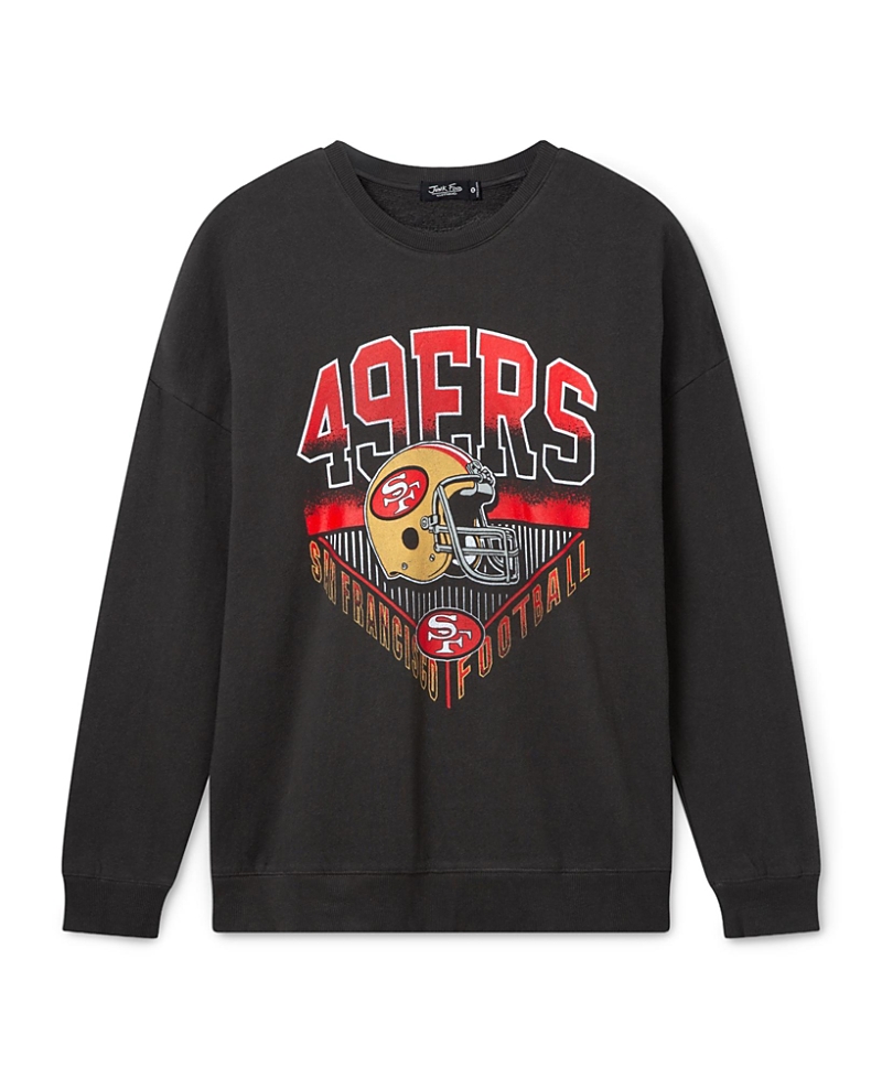 Junk Food Clothing Unisex Nfl San Francisco 49ers Drop Shoulder Crew Fleece
