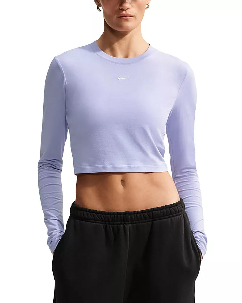 Nike Sportswear Chill Knit Slim Long Sleeve Cropped Top