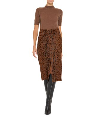 Melissa Leopard Suede Skirt