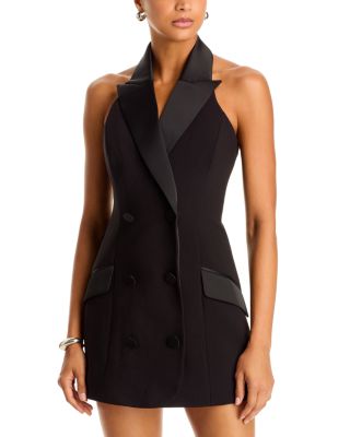 Bardot Tonya Collared Halter Mini Dress