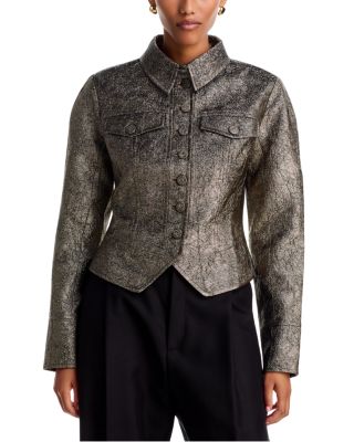 Brigitte Satin Button Front Jacket