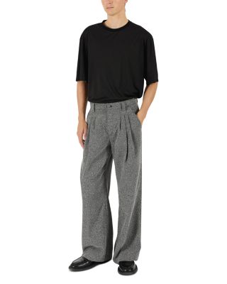 Blanc De Blanc Triple Pleated Static Trousers