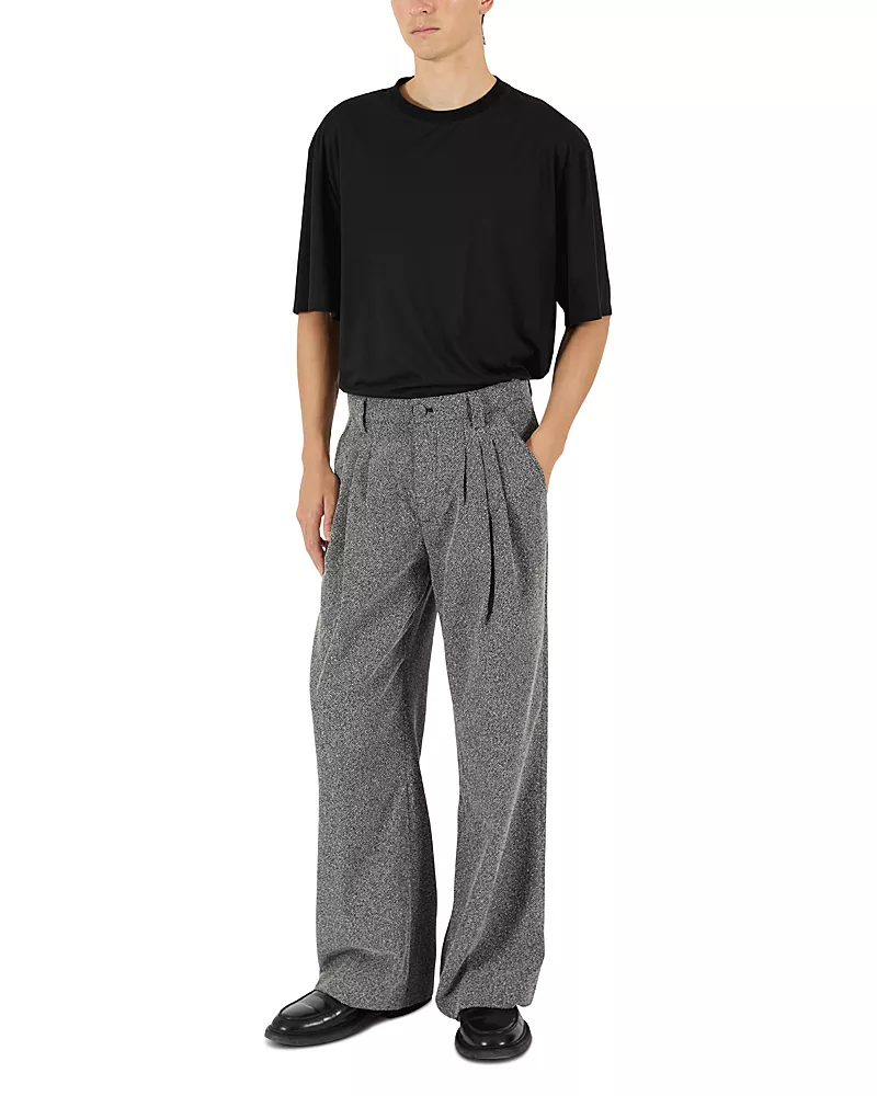 Krost Blanc De Blanc Triple Pleated Static Trousers
