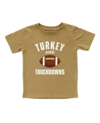 Boys' Turkey and Touchdowns Thanksgiving Short Sleeve T-Shirt - Little Kid, Big Kid