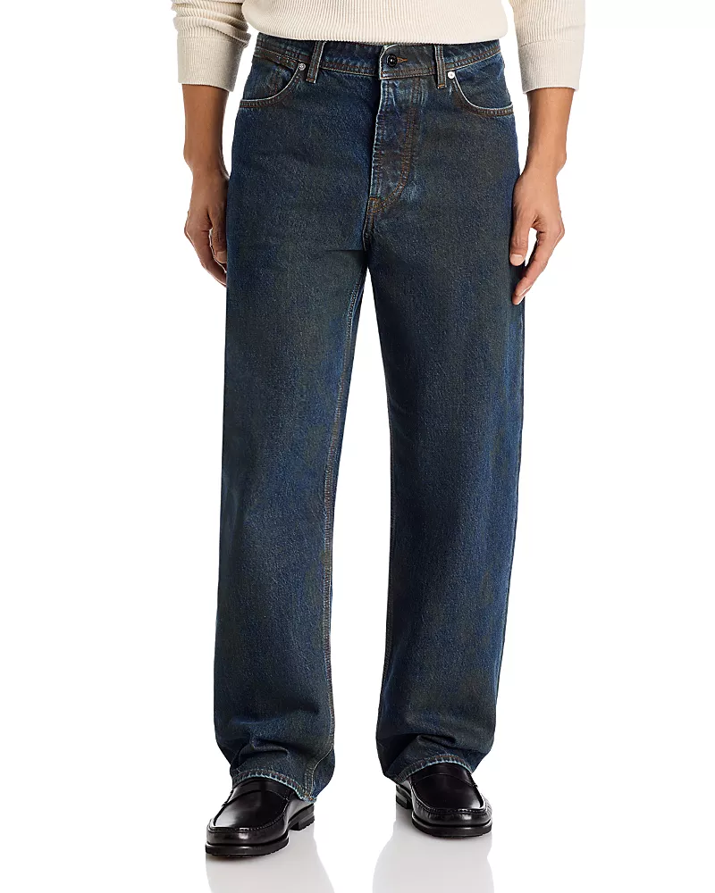 Stone Island Loose Fit Five Pocket 31.2 Jeans in Blue Black