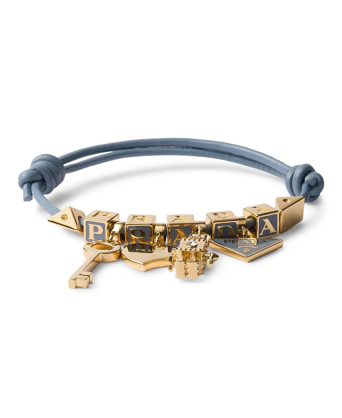Prada Nappa Leather and Metal Bracelet