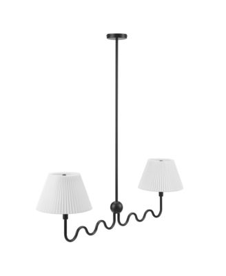  Wave Squiggle 2-Arm Pendant Light