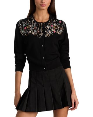 Dollie Wool Blend Embellished Cardigan